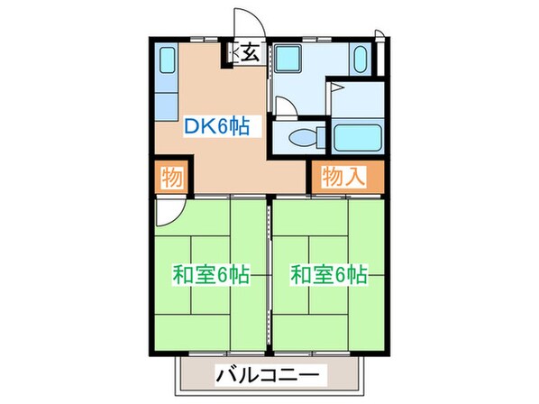 パレット松森Ｂの物件間取画像